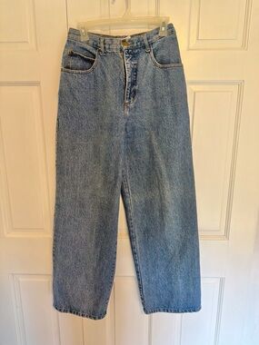 Vintage Made in USA Jeans Womens 10 High Rise Wide Leg 28 Waist Light Wash